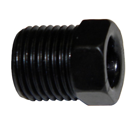 Ags Steel Tube Nut, Black Oxide Coated, 1/4 (7/16-24 Invtd), 10/bag, NiCopp BLPF-13